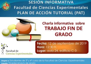 Charla informativa TFG septiembre 2019